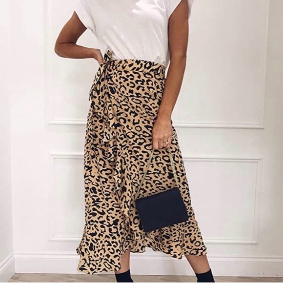 Dresses & Skirts - Cheetah Wrap Maxi HAUTE ROGUE | High Low Full Skirt